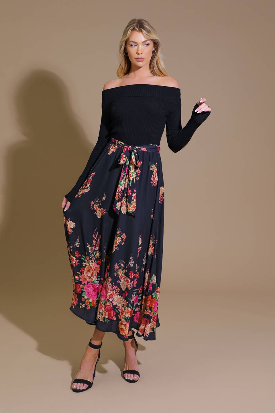 MORNING SONG SWEATER  WOVEN MIDI DRESS Flying Tomato